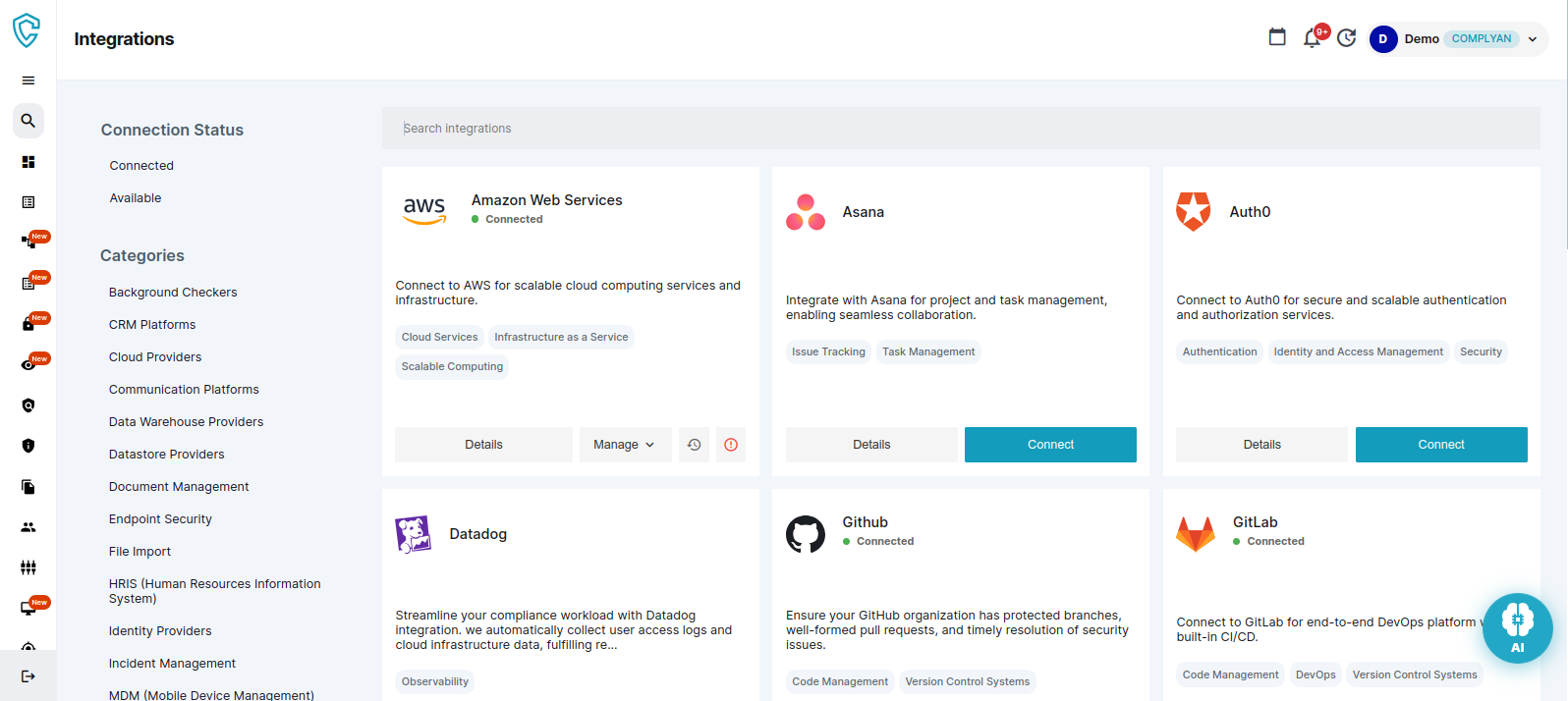 Complyan Integrations Marketplace